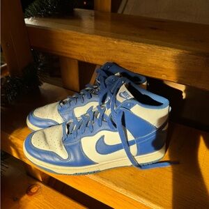 Nike Blue and Cream High-Top Sneakers